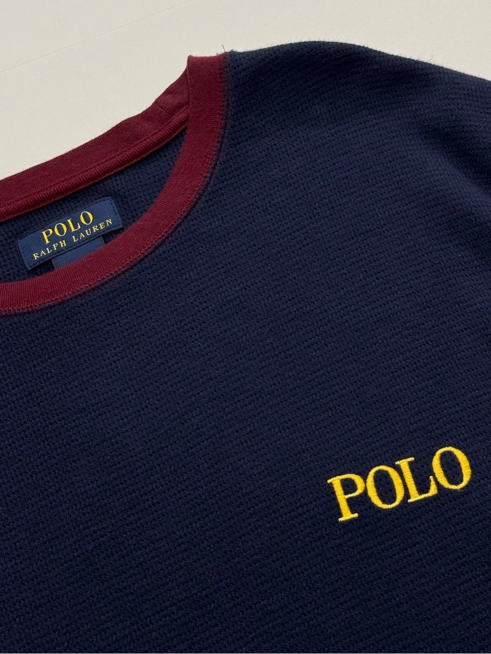 Vintage Polo Ralph Lauren Waffle Knit Long Sleeve